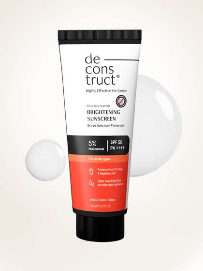 Deconstruct Fluid
                        Brightening Sunscreen SPF 50 With 5%
                        Niacinamide