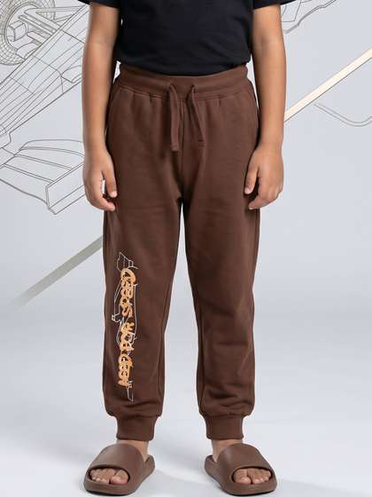 KiddoPanti Boys Regular
                    Fit Typography Joggers