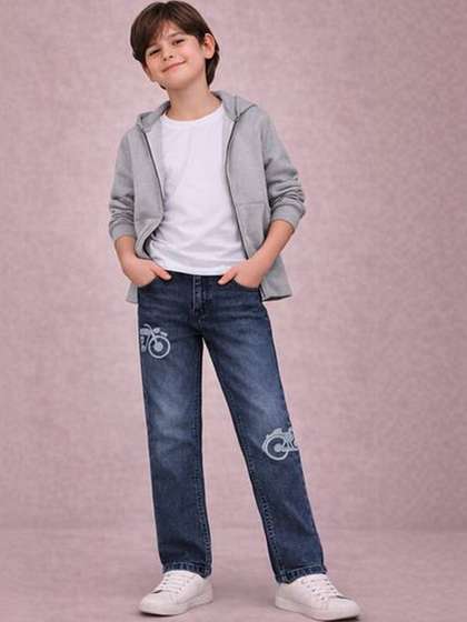 Gini and Jony Boys Slim
                    Fit Mid-Rise Light Fade Jeans