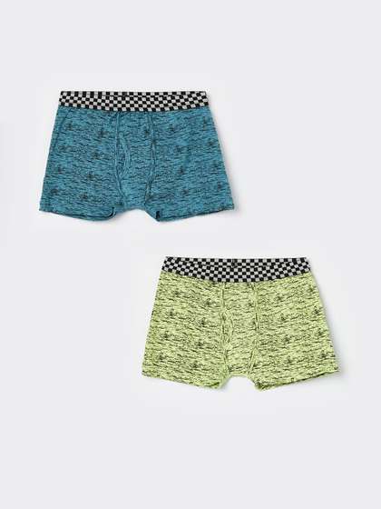 Fame Forever by
                      Lifestyle Boys Pack of 2 Cotton Assorted Printed
                      Trunks