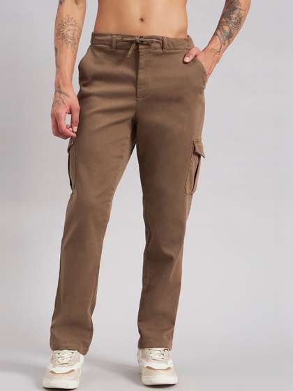Sand Dunes Men
                        Straight Fit Cargos Trousers