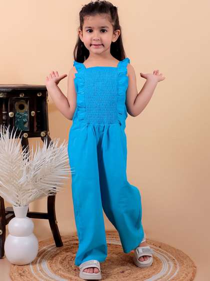 JUNITOS Girls Basic
                      Jumpsuit with Ruffles