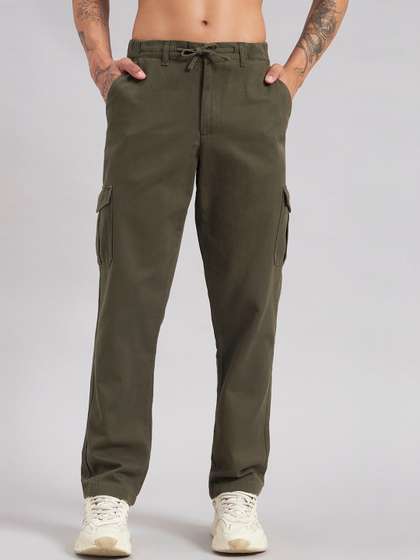 Sand Dunes Men
                        Straight Fit Cargos Trousers
