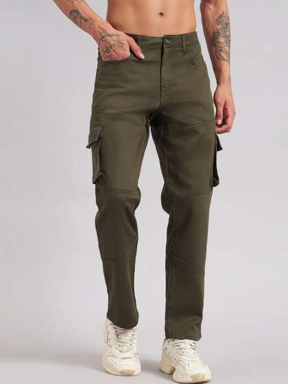 Sand Dunes Men
                        Straight Fit Cargos Trousers