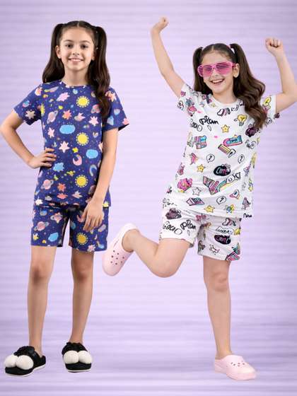 LITBABY Girls Printed
                      Nightdress