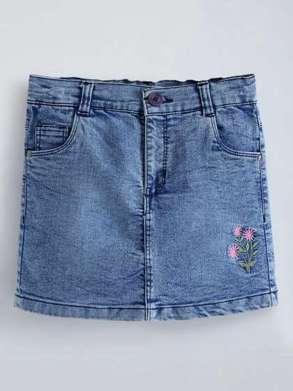 Hopscotch Girls
                    Embellished Mini Straight Skirt