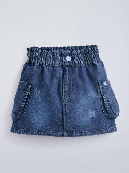 Hopscotch Girls Sleek
                    Utility Mini Straight Skirt