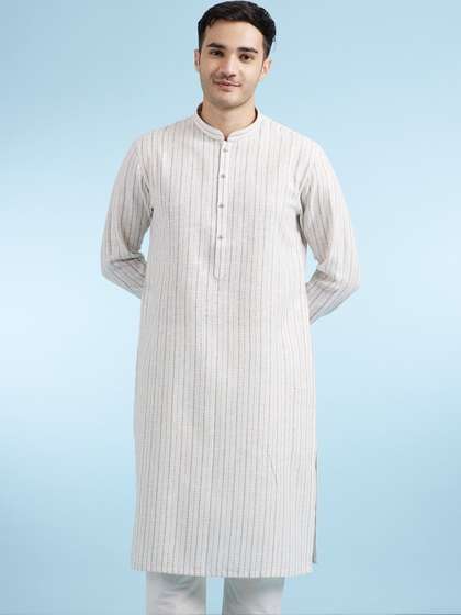 Diwas by Manyavar
                        Men Striped Kurta