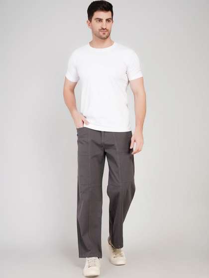 The Roadster
                          Lifestyle Co Men Cotton Regular Trousers