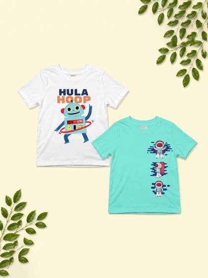 Perkymoon Unisex Kids
                    Cotton Tshirts