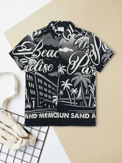 max Boys Printed Casual
                    Shirt