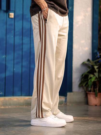 Maniac Mens
                          Striped Mid-Rise TrackPants