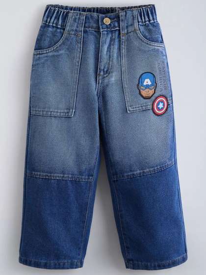 Hopscotch Boys Comfort
                    Regular Fit Mid-Rise Light Fade Organic cotton
                    Jeans
