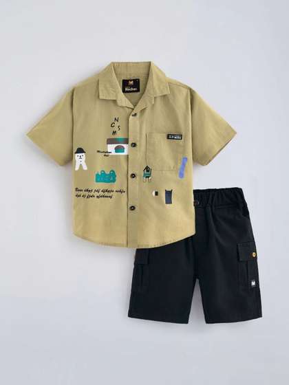 Hopscotch Boys Printed
                    Shirt with Shorts
