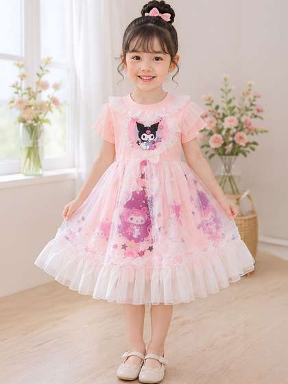 Sparklepop Print Flutter
                    Sleeve Fit & Flare Dress