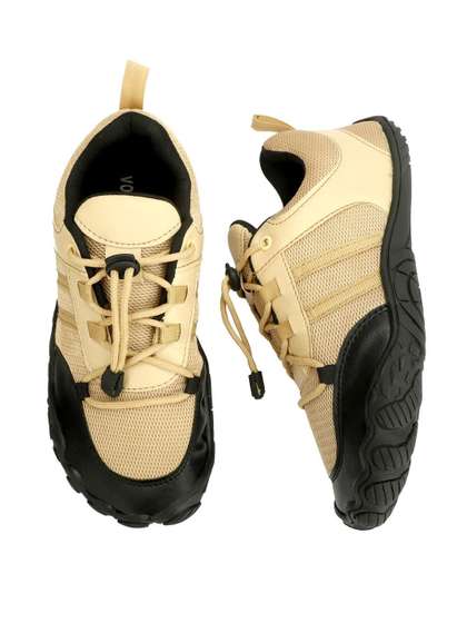 VOBLAND Men Textured
                    Patent Leather Sneakers