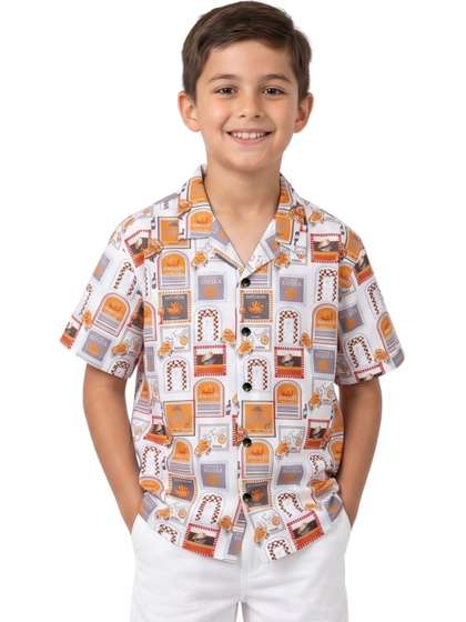 Kites Club Boys Classic
                    Printed Casual Shirt