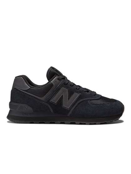 New Balance Men
                          574 Black Woven Design Sneakers