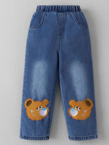 Hopscotch Boys Comfort
                    Regular Fit Mid-Rise Light Fade Jeans