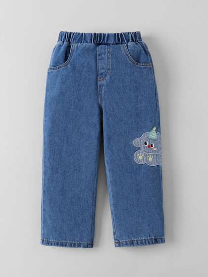 Hopscotch Boys Comfort
                    Regular Fit Mid-Rise Jeans