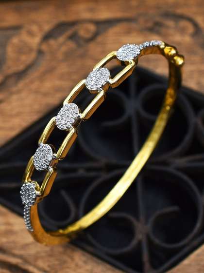 Anouk Women Brass
                        Gold-Plated Bangle-Style Bracelet