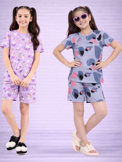 LITBABY Girls Printed
                      Nightdress