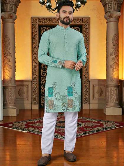 WELL TEX Men Ethnic
                        Motifs Printed Indie Prints Kurta
