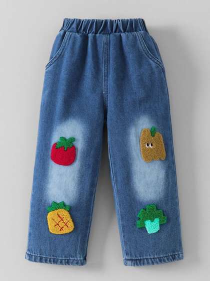 Hopscotch Boys Comfort
                    Regular Fit Mid-Rise Denim Light Fade Jeans