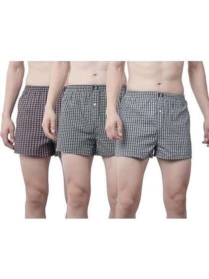 Dollar Pack Of 3
                        Checked Cotton Boxers TSSO-01-CHECK671-PO3