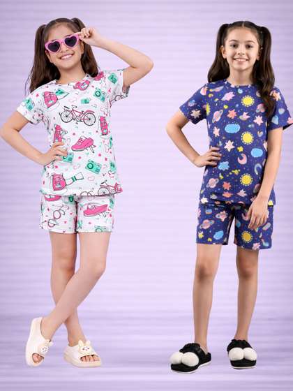 LITBABY Girls Printed
                    Nightdress