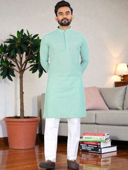WELL TEX Men
                        Geometric Printed Kurta
