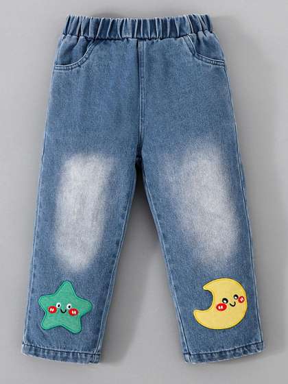 Hopscotch Boys Comfort
                    Regular Fit Mid-Rise Light Fade Jeans
