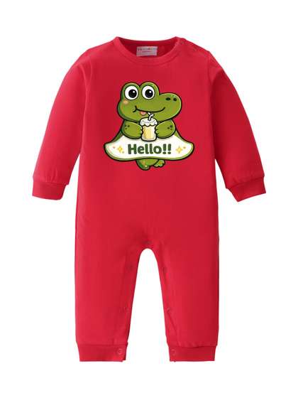 BLUSHES Infants Printed
                    Pure Cotton Round Neck Rompers