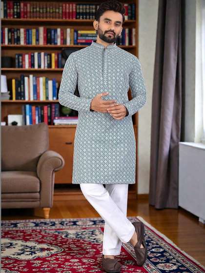WELL TEX Men
                        Geometric Printed Kurta