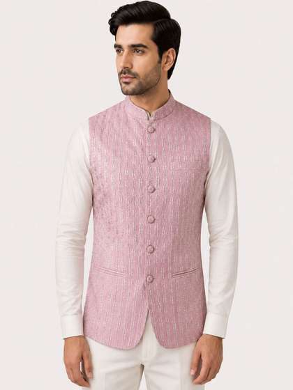 BHANU DESGINER
                        STUDIO Men Woven Jacket