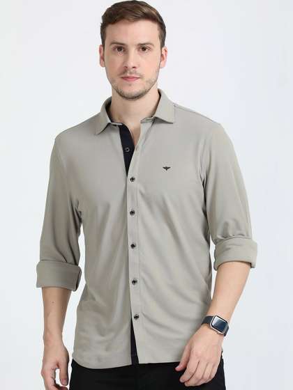 STELLERS Men Regular
                        Fit Knitted Casual Shirt