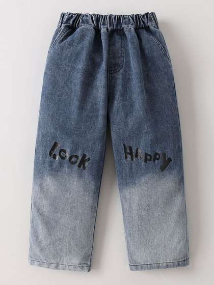 Hopscotch Boys Comfort
                    Regular Fit Mid-Rise Light Fade Jeans