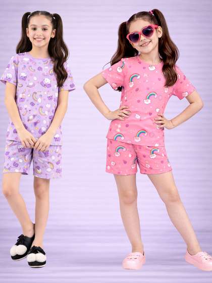 LITBABY Girls Printed
                      Nightdress