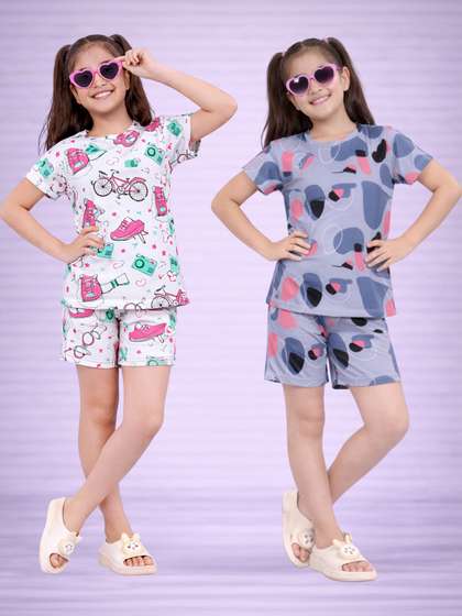 LITBABY Girls Printed
                    Nightdress