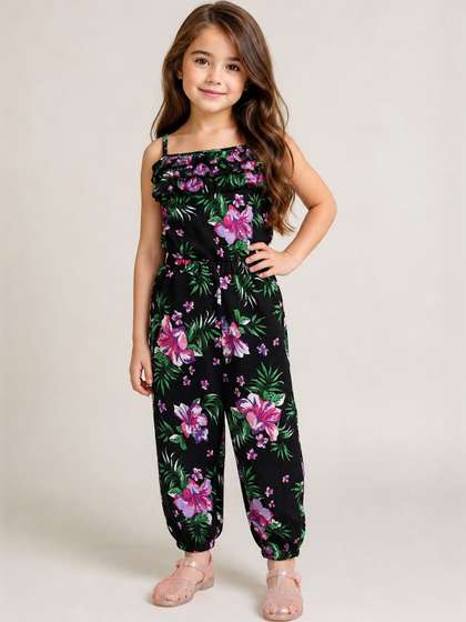 YK Girls Strapless
                    Printed Basic Jumpsuit