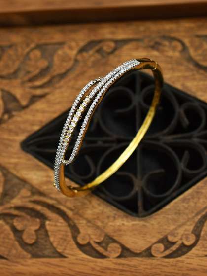 Anouk Women Brass
                          Gold-Plated Bangle-Style Bracelet