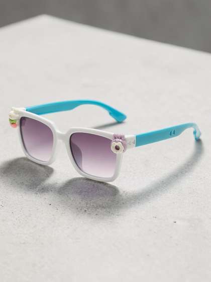 Stoln Unisex Kids Black
                    Lens & White Square Sunglasses with UV Protected
                    Lens