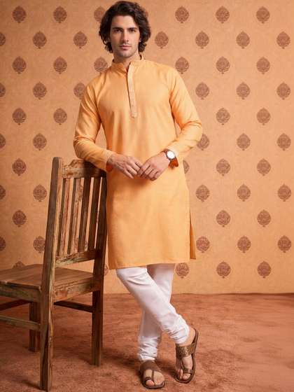 SOURAGYA Men Thread
                        Work Jacquard Kurta