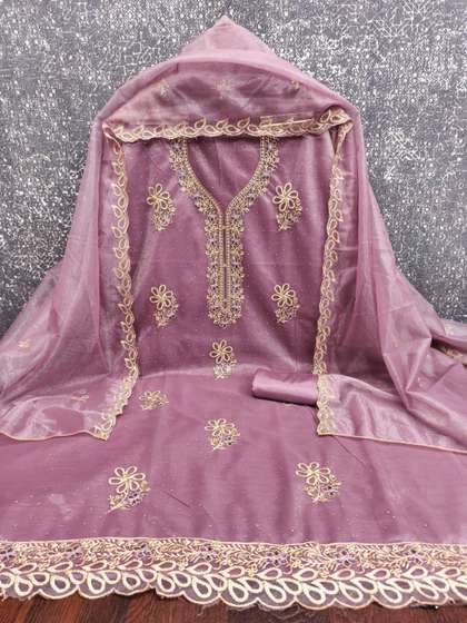 Rangtulika Ethnics
                        Embroidered Unstitched Dress Material