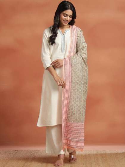Fabindia Ethnic
                        Motifs Printed Dupatta