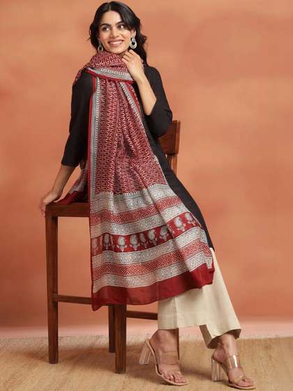Fabindia Ethnic
                        Motifs Printed Dupatta