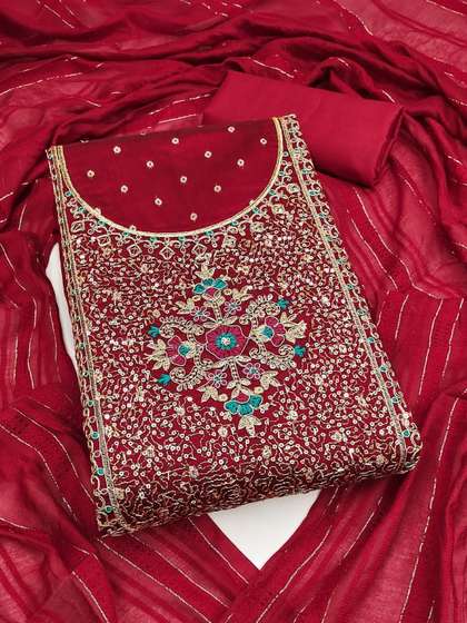 Rangtulika Ethnics
                        Embroidered Unstitched Dress Material