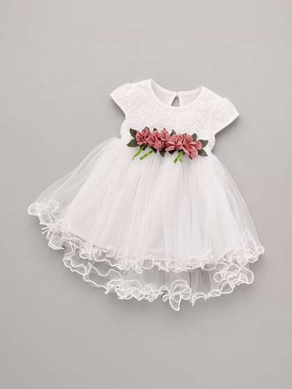Sparklepop Girls
                    Embellished Round Neck Cotton Fit & Flare Dress