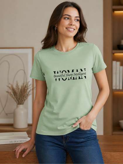 SZN Typography
                          Printed Regular Fit Tshirts
