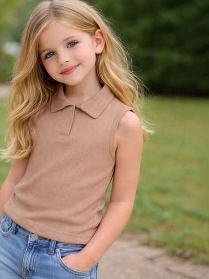 RAMIAAZ Girls Cotton
                    Blend Tops
